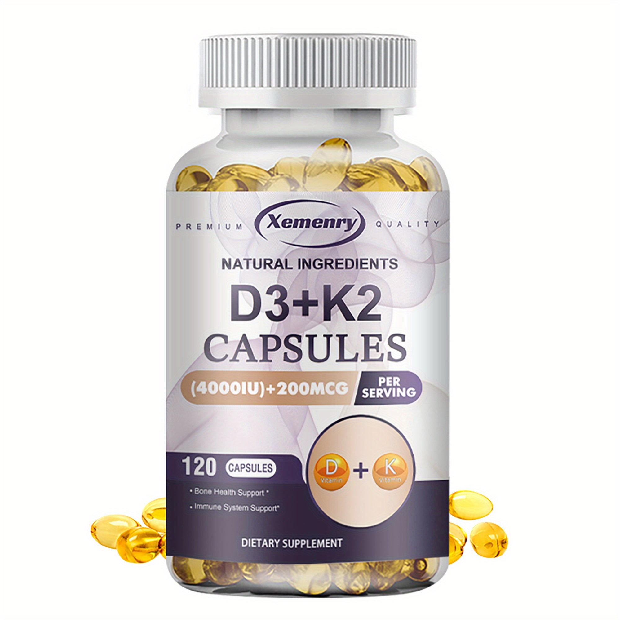 Vitamin D3 + K2 Daily Supplement