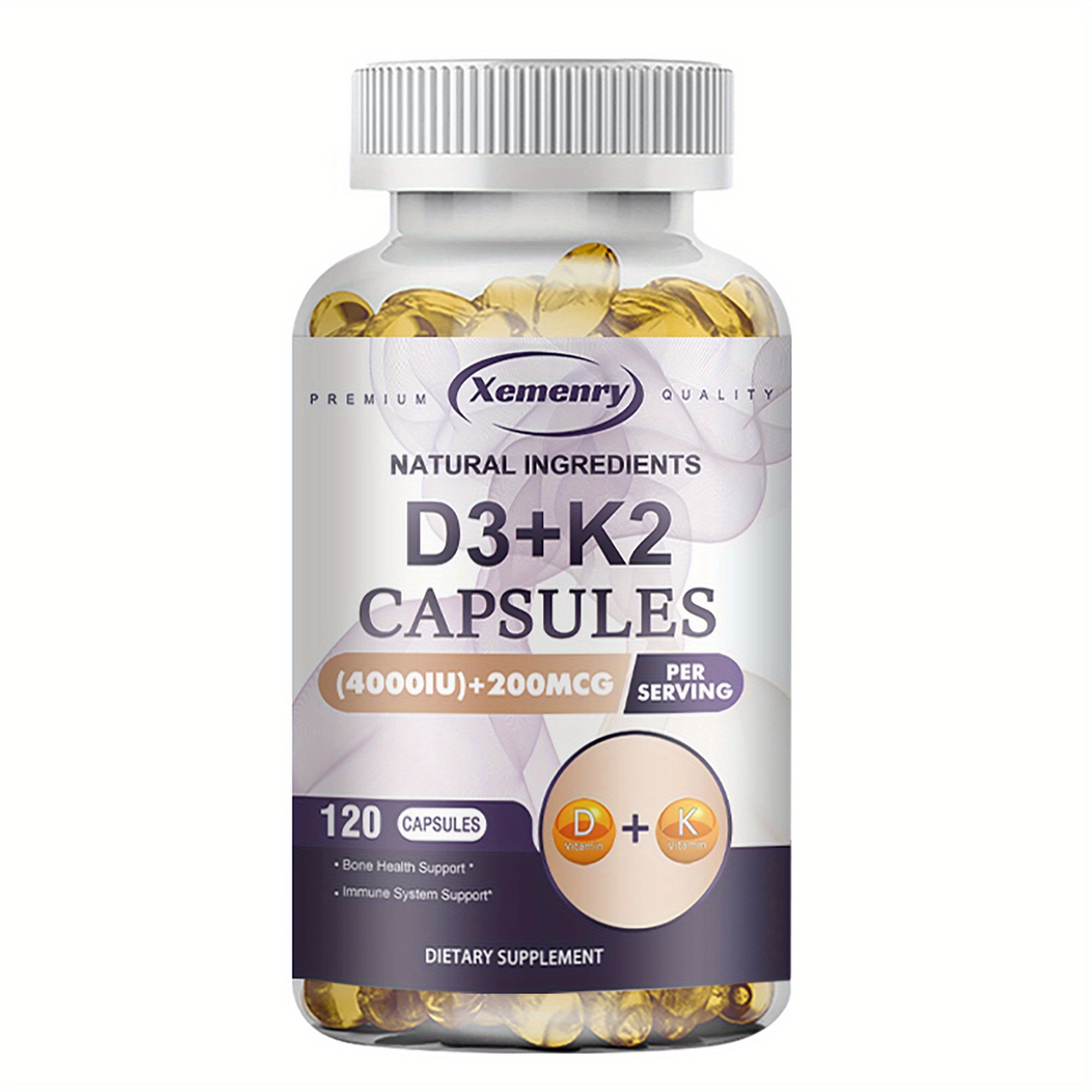 Vitamin D3 + K2 Daily Supplement