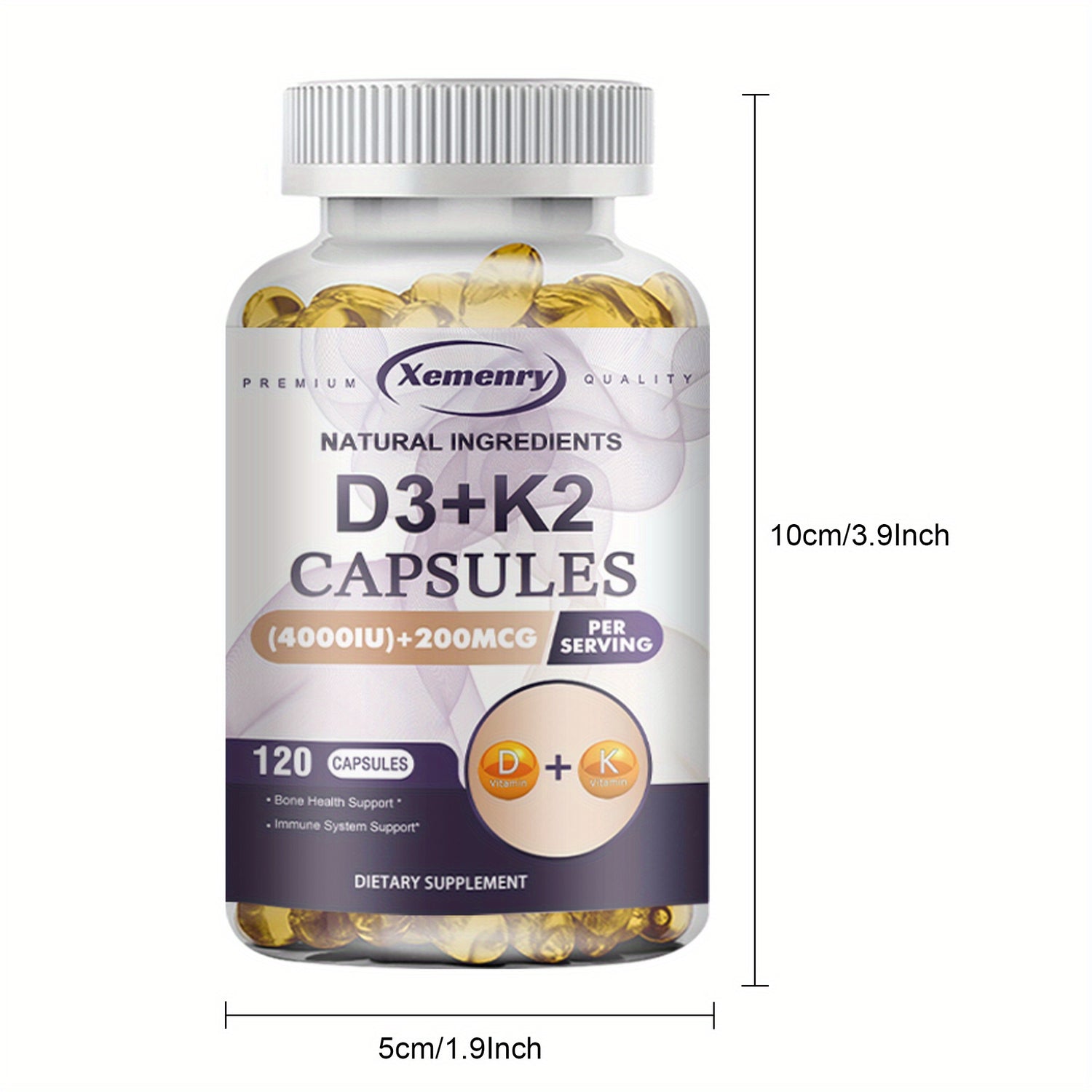 Vitamin D3 + K2 Daily Supplement