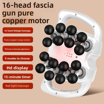 Rechargeable Multi-Head Fascia Gun Muscle Massager
