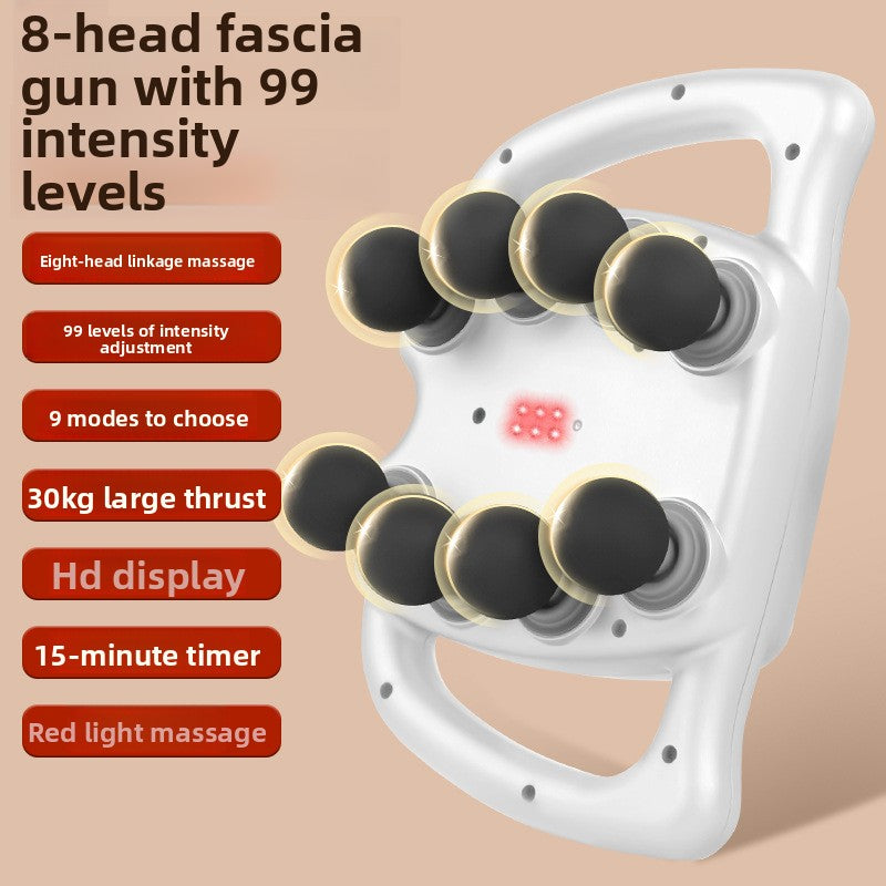 Rechargeable Multi-Head Fascia Gun Muscle Massager