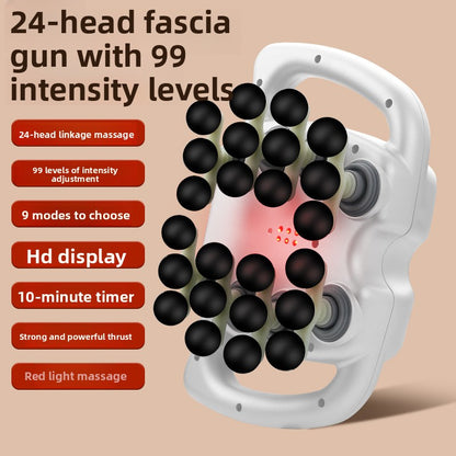 Rechargeable Multi-Head Fascia Gun Muscle Massager