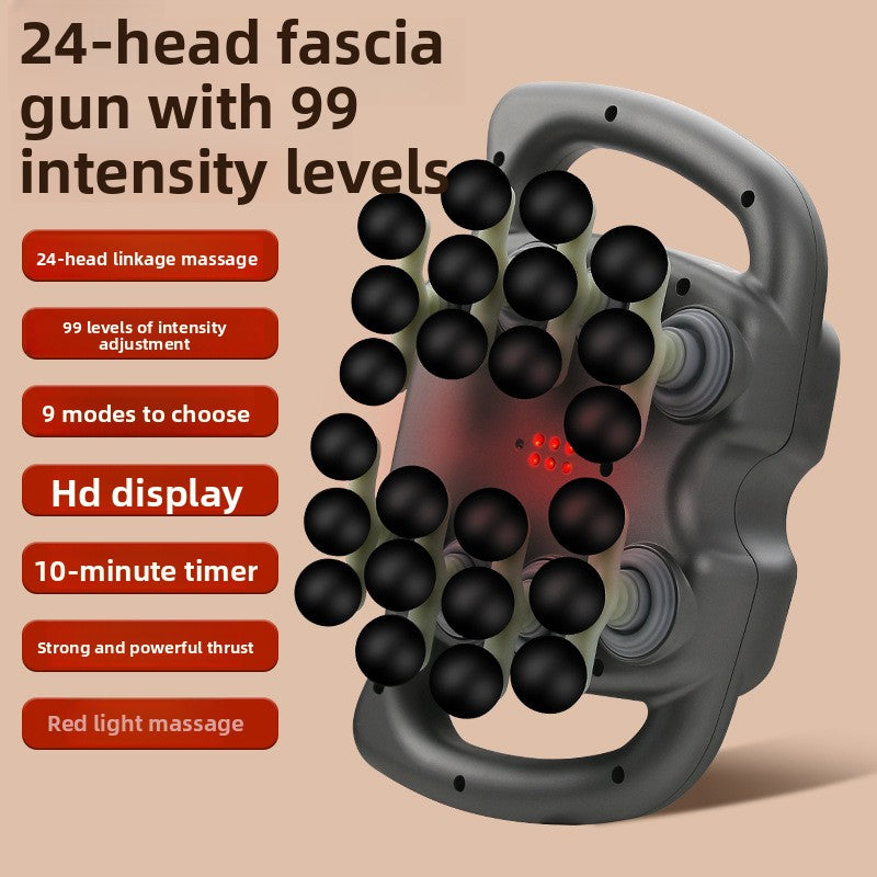 Rechargeable Multi-Head Fascia Gun Muscle Massager